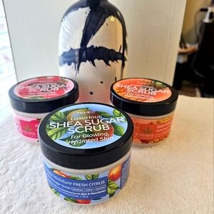 NWT HEMPZ Bundle of 3 Luxurious Shea Sugar Scrub For Glowing Healthy Skin